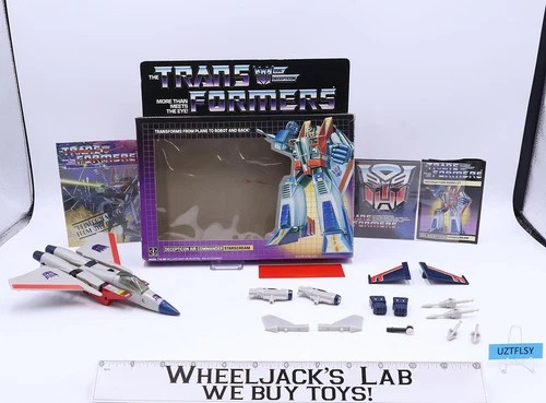 Starscream WITH BOX 100% Complete 1984 G1 Transformers Hasbro Action Figure