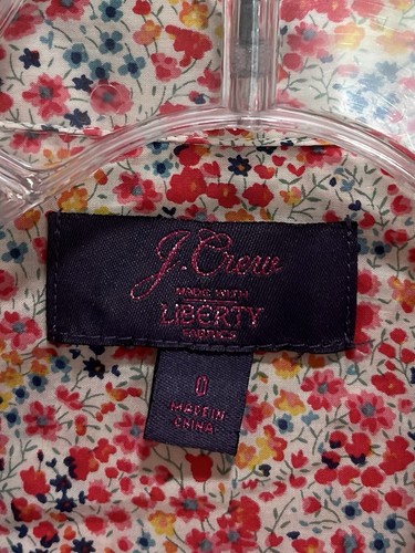 Camisa J CREW Liberty Tela Floral Abotonada Mujer Talla 0 Femenina Preppy - Imagen 4 de 7