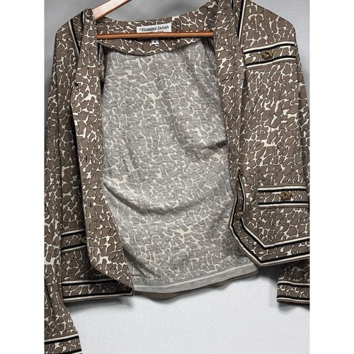 Estampado de guepardo Robert Janan Eva vintage de alta costura talla 6 - Imagen 7 de 8