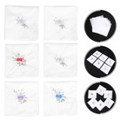 12 Pcs Cotton Embroidered White Napkin Washable Small Handkerchiefs for Ladies