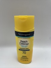 Neutrogena Beach Defense Sunscreen Lotion Broad Spectrum SPF 70 6.7 oz Exp 08/27 1.94 per gallon