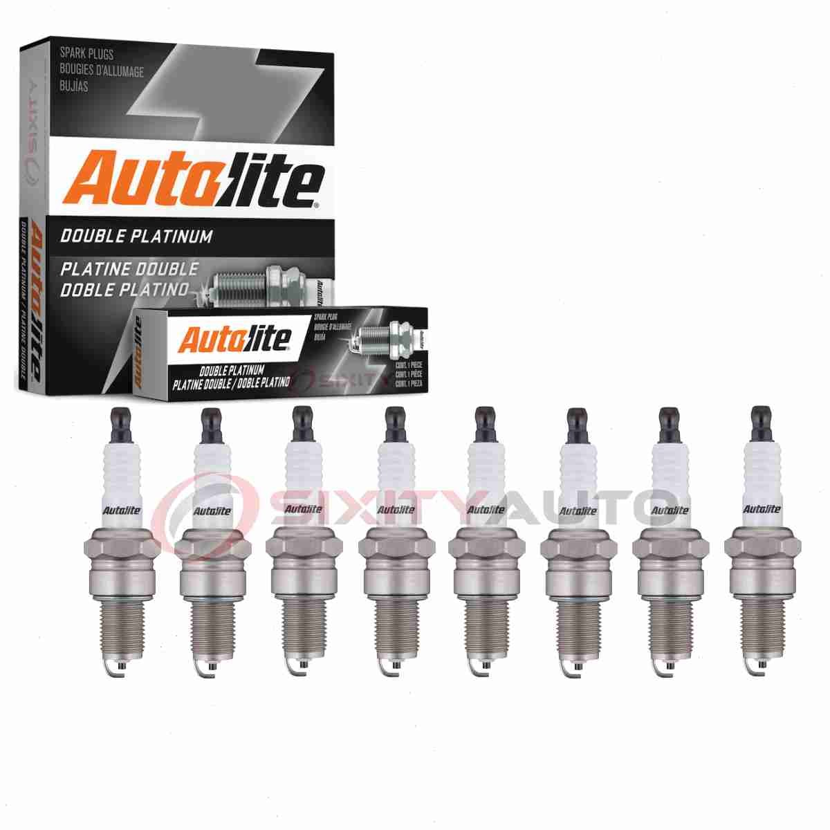 8 pc Autolite Double Platinum Spark Plugs for 1973-1974 Mercedes-Benz 450SEL fi