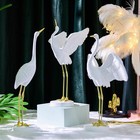 1PC Living Room Crane Ornament Modern Light Luxury Crane Decoration Resin Decor
