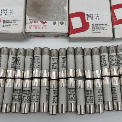 ⚡ Qty. 5 Boxes (50 Total) DELIXI RT18-32 RT14-20 Fuses – 10x38mm 500VAC 100kA ⚡ - Picture 5 of 10
