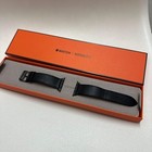 Hermes Apple Watch Band Leather Space Black 44.0in Stainless Steel Buckle