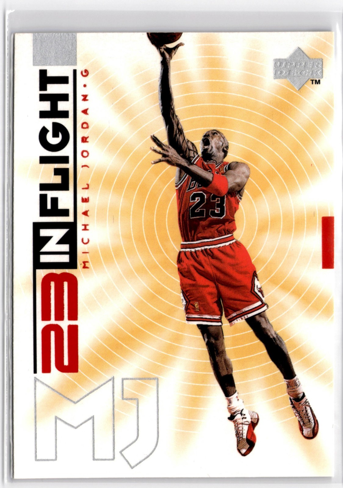 1998-99 Upper Deck #IF13 Michael Jordan Living Legend 23 in Flight Chicago Bulls