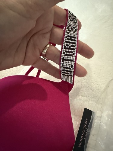 Victoria's Secret Push-Up-Bikini-Top Glanz Träger Bombshell 36B pink NEU - Bild 3 von 6