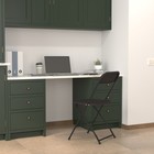 Folding Chair - Black Plastic - 4 Pack 650LB Weight Capacity Comfortable Even...