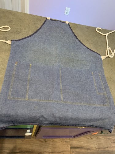 Grembiule da lavoro vintage Salomon Dark Indigo Denim Shop - Foto 6 di 6