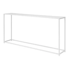 Pangea Home Miley 56" Rectangular Modern Metal Console Table in White
