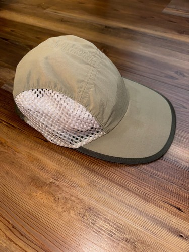 Vintage PATAGONIA 5 Panel Hat 90s Duck Bill Mesh USA Medium Lightweight Tan Cap - Picture 4 of 10