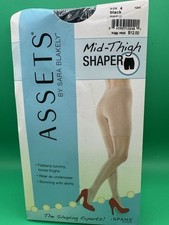 Spanx Assets Mid Thigh Shaper Slimming Size 4 Black