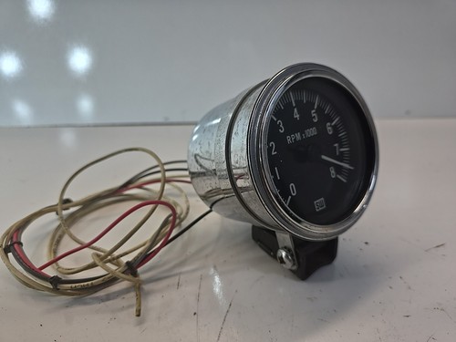 Stewart Warner 82170 Deluxe Black Tachometer, Electric, 3-3/8 Inch, 0-8000 RPM - Picture 1 of 7