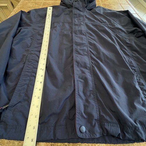 LL Bean Jacket Mens XLarge Blue Nylon Waterproof Rain Coat Full Zip Up Outdoors - Picture 4 of 14