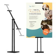 Heavy Duty Sign Stand, Floor Poster Board Stand, Adjustable Metal Sign Holder...