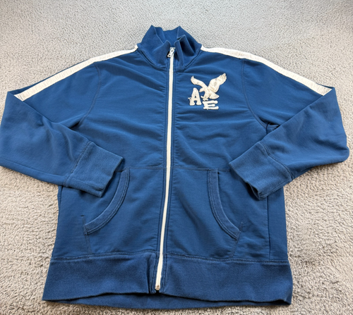 VTG Y2K American Eagle Track Jacket Mens 2XL XXL Long Sleeve Full Zip Sweatshirt - Picture 2 of 11
