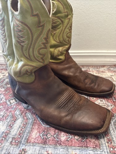 Justin Bent Rail BR307 Western Cowboystiefel Braun Leder Herren 12 D - Bild 3 von 10