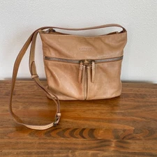 American Leather Co Leather Crossbody Light Tan color