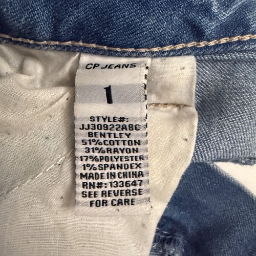 Pantalones Cortos Vaqueros CP Azul Bermudas Algodón Elastizados Envejecidos 4 Bolsillos Talla Pequeña - Imagen 5 de 13