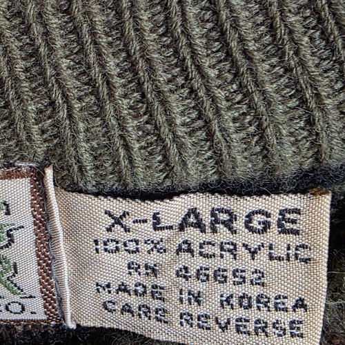 Vintage Big Bear Trading Co Fisherman Grandpa Sweater Knit Fly Fishing XL Gorp - Picture 9 of 10