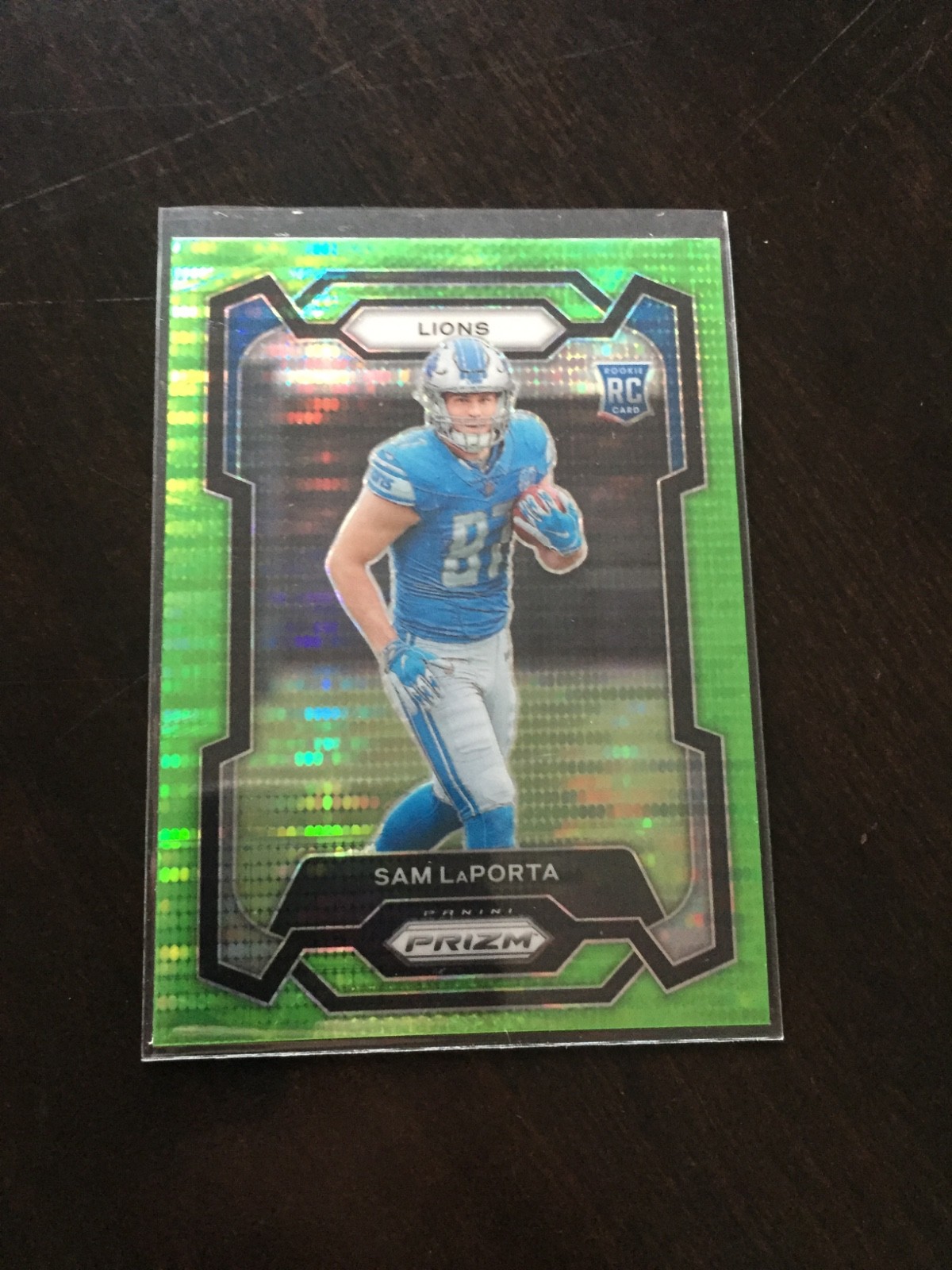 2023 Panini Prizm - Rookies Sam LaPorta #332 Neon Green Pulsar Prizm (RC)