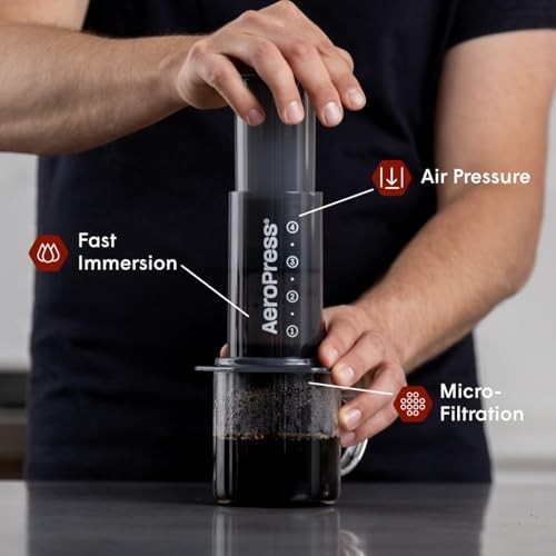 AEROPRESS ORIGINAL KAFFEE- UND ESPRESSOMASCHINE, 85C05-ORI - SCHWARZ - Bild 3 von 5