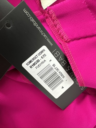 NWT SACHIN & BABI Sz 4 Somerset Gown In Fuchsia New With Tags - Picture 8 of 8