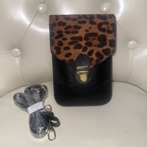 New Touchscreen Cell Phone Holder Animal Print Crossbody Wallet Bag - Picture 2 of 6