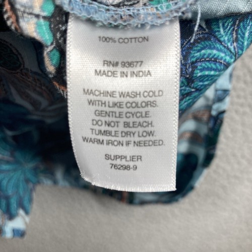 A New Approach Top Womens Plus 3X Blue Floral Sleeveless Babydoll Relaxed V Neck - Picture 8 of 12