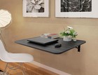 31" x 22.8" Wall Mounted Folding Desk, Floating Shelf Storage Table with Grey 