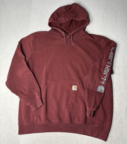 Carhartt Herren Hoodie Pullover Sweatshirt weinrot Original Fit Größe XL - Bild 2 von 6