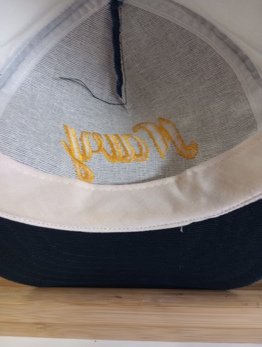 Vintage Made In The USA Navy Script Canvas SnapBack Hat Cap ⚓ - Picture 10 of 14