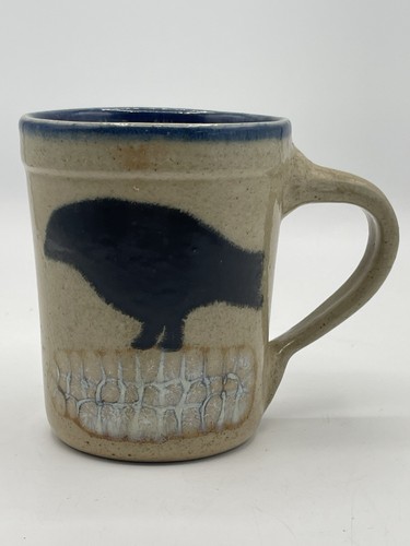 Monroe Salt Works Crow Mug Corn On The Cob Stoneware Pottery Salt Glaze Mug READ