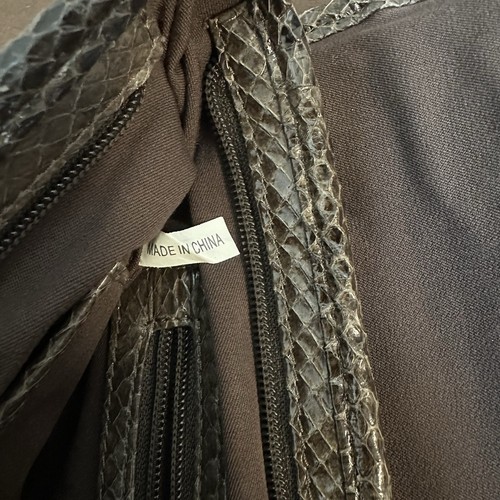 Vintage Carlisle braun Leder Korbgeflecht geflochten Clutch Kette Riemen Handtasche - Bild 8 von 14