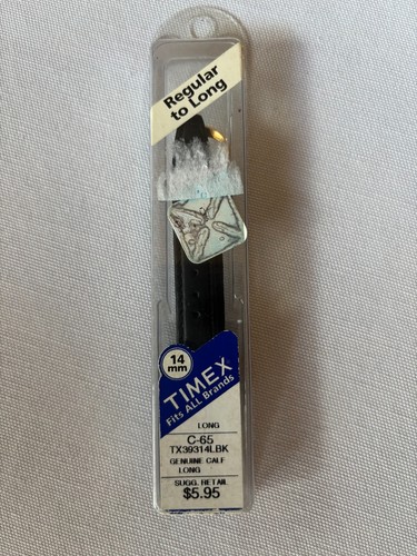 Leder 14mm Uhrenarmbänder - zwei dabei; eines beschriftet Timex - Bild 1 von 3