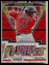 2021 Panini Prizm #FR-4 Rafael Devers Fearless Red Wave Prizm #/99