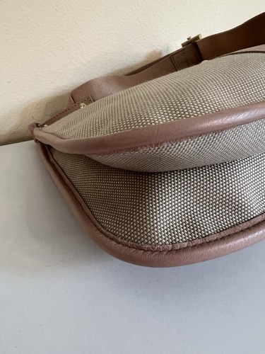 Fendi Zucca Canvas Leather Beige/Pink Women'S Shoulder Bag EUC - Picture 18 of 18