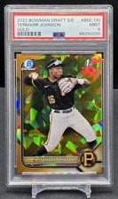 TERMARR JOHNSON 2022 Bowman Draft Sapphire 1ST GOLD SAPPHIRE SN 12/15 PSA 10 GEM