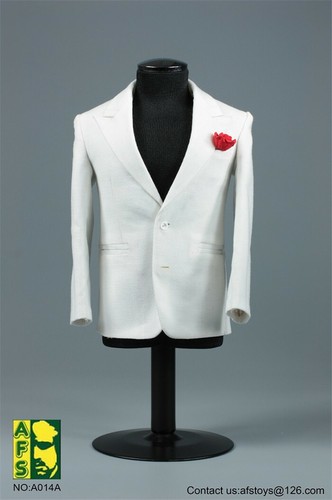 AFS 1:6 A014A White James Bond Suit Clothes Pistola per 12" Maschio HT Figura Corpo - Foto 7 di 10