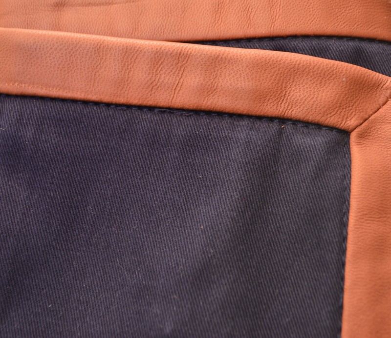 Ralph Lauren Driver Standard Sham Deep Blue with leather. New in the Package