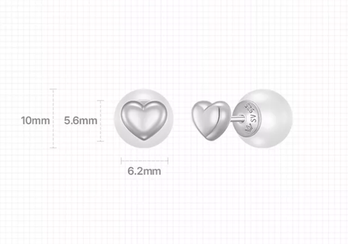 J.Estina Pearl Two-Way Earrings JJLJEZ3BF348SR000 Silver 925 Rose Gold K-Jewelry - Picture 8 of 11