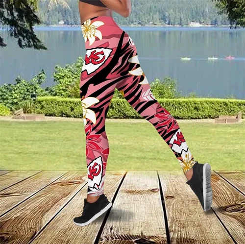 Kansas Chiefs Women's Workout Yoga Pants, Kansas Chiefs Leggings, Kansas Chiefs Hawaii Leggings