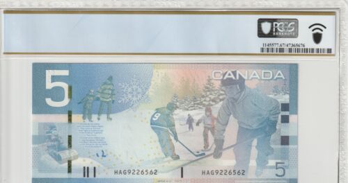 Canada 2011 5 Dollars Certified PCGS Banknote UNC 67 PPQ Pick BC-67c - Picture 2 of 2