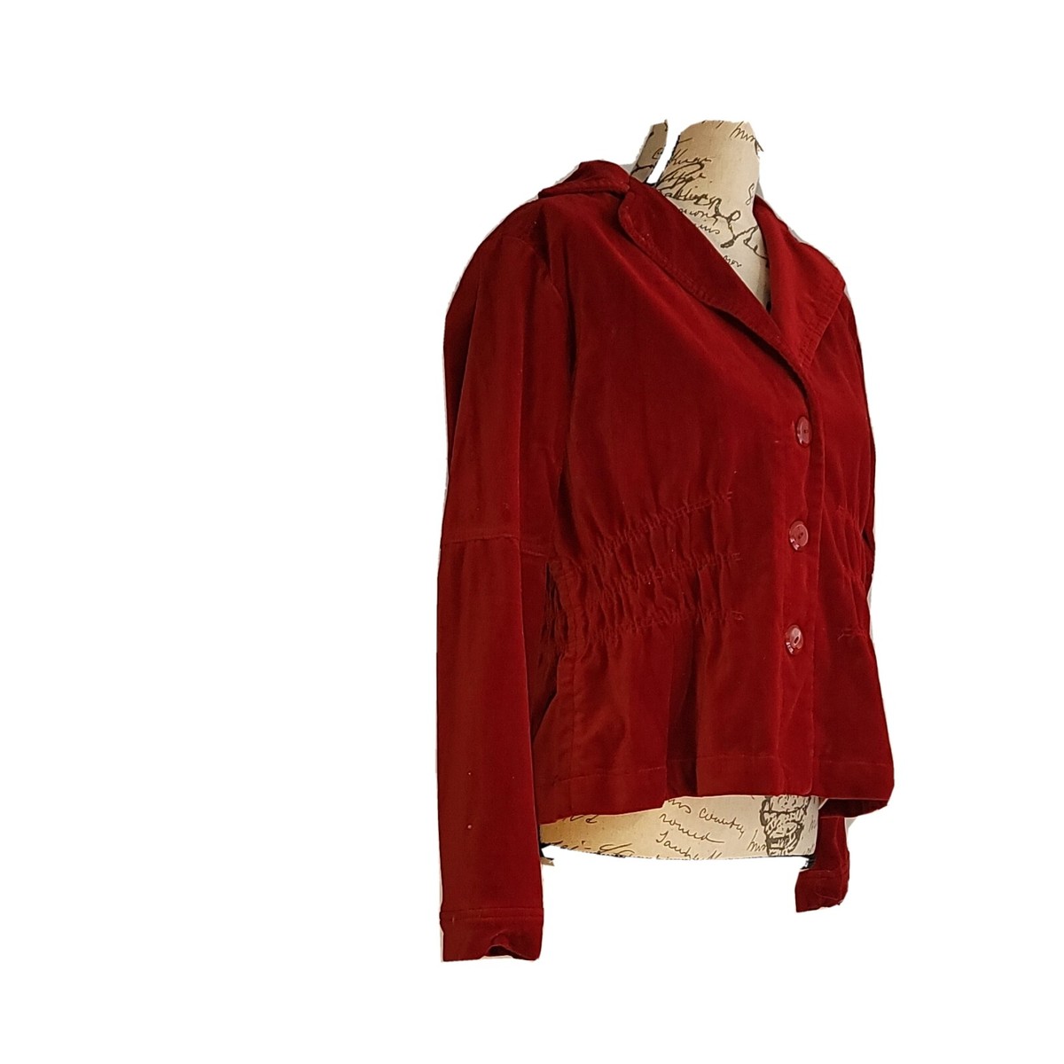 M and s red velvet jacket Clearance