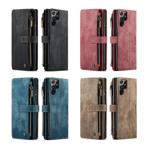 Leather Zipper Flip Wallet Case For Samsung Galaxy S22 S21 S20 S10 S9 S8 Note 20 - Picture 9 of 40