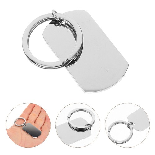 4 Pcs Stainless Steel Keychain Diy Keychains Blanks Pendants Stamping