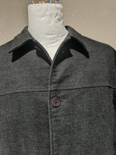 Next Men's Moleskin Style Insulated Smart Jacket Overcoat Black Size Large - Picture 2 of 11