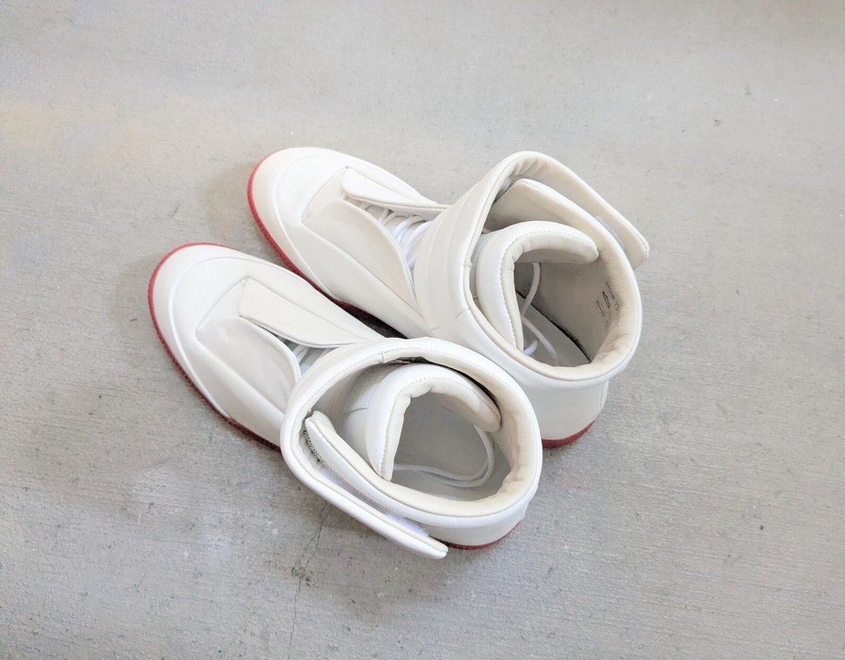 Maison Margiela Future White Red Men 9 42 Leather High Top