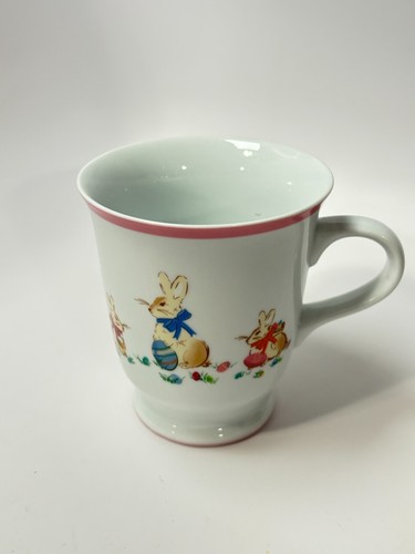 Williams Sonoma Meadow Bunny Rabbit Mug Cup Easter Egg Set 7 Pastel Decor Retro - Picture 11 of 17