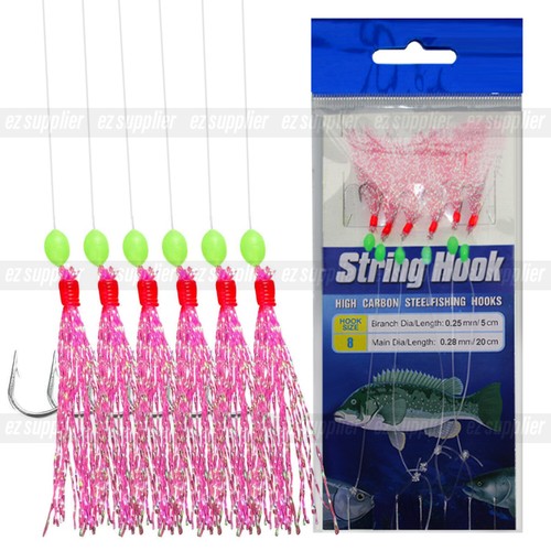 Sabiki Bait Jigs Size 8 10 Hook Slimies Yakka Snapper live bait Fishing Lure HOT - Picture 10 of 11
